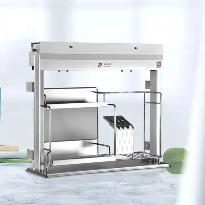 Kitchen Appliance Hardware Automatic Lifting Storage Rack